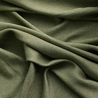 Портьєрна тканина ріжка (під льон), колір т. оливковий