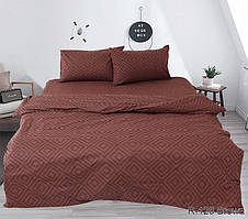 Комплект постільної білизни Сімейний Ранфорс, бавовна ТМ TAG R128Brown