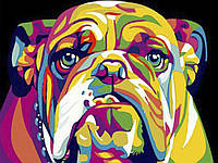 Картина за номерами для малювання з фарбами та пензлями Собака 56 х 46 см