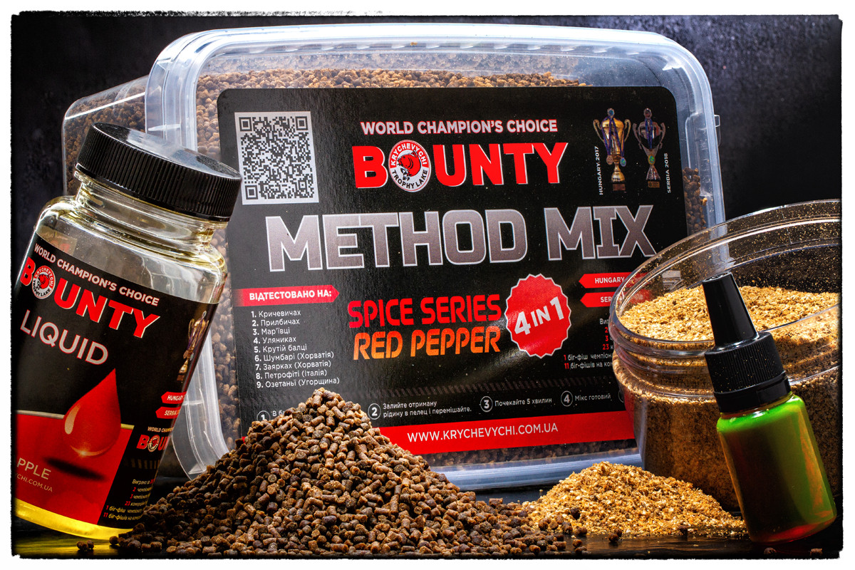 Методний пелетс BOUNTY METHOD MIX 4in1 BLACK PEPER