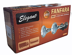 Сигнал повітряний звуковий "дудка" Elegant 100 707 24v з клапаном хром метал