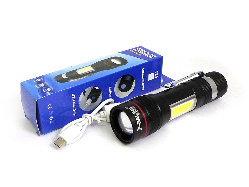 Ліхтар поліцейський micro USB Bailong BL-520-T6+COB 240шт 7513, фото 1