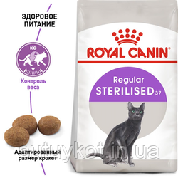Royal canin sterilised 37 Роял канін стерилізед для стерилізованих та кастрованих котів, 10 кг