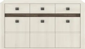 Комод Селена KOM 3D3S ясен сніжний/дуб ансберг ВМК Україна