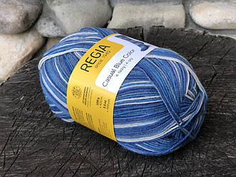 Носкова пряжа REGIA серія Casual Blue Color