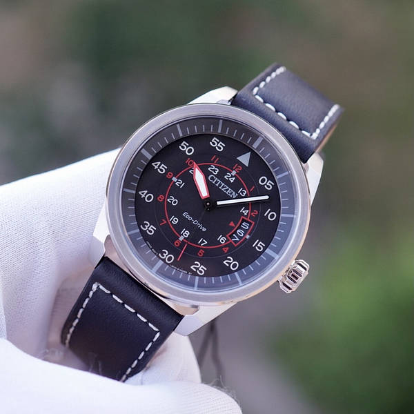 Citizen AW1360 04E Eco Drive Aviator Pilots Black Dealer Time 222188236
