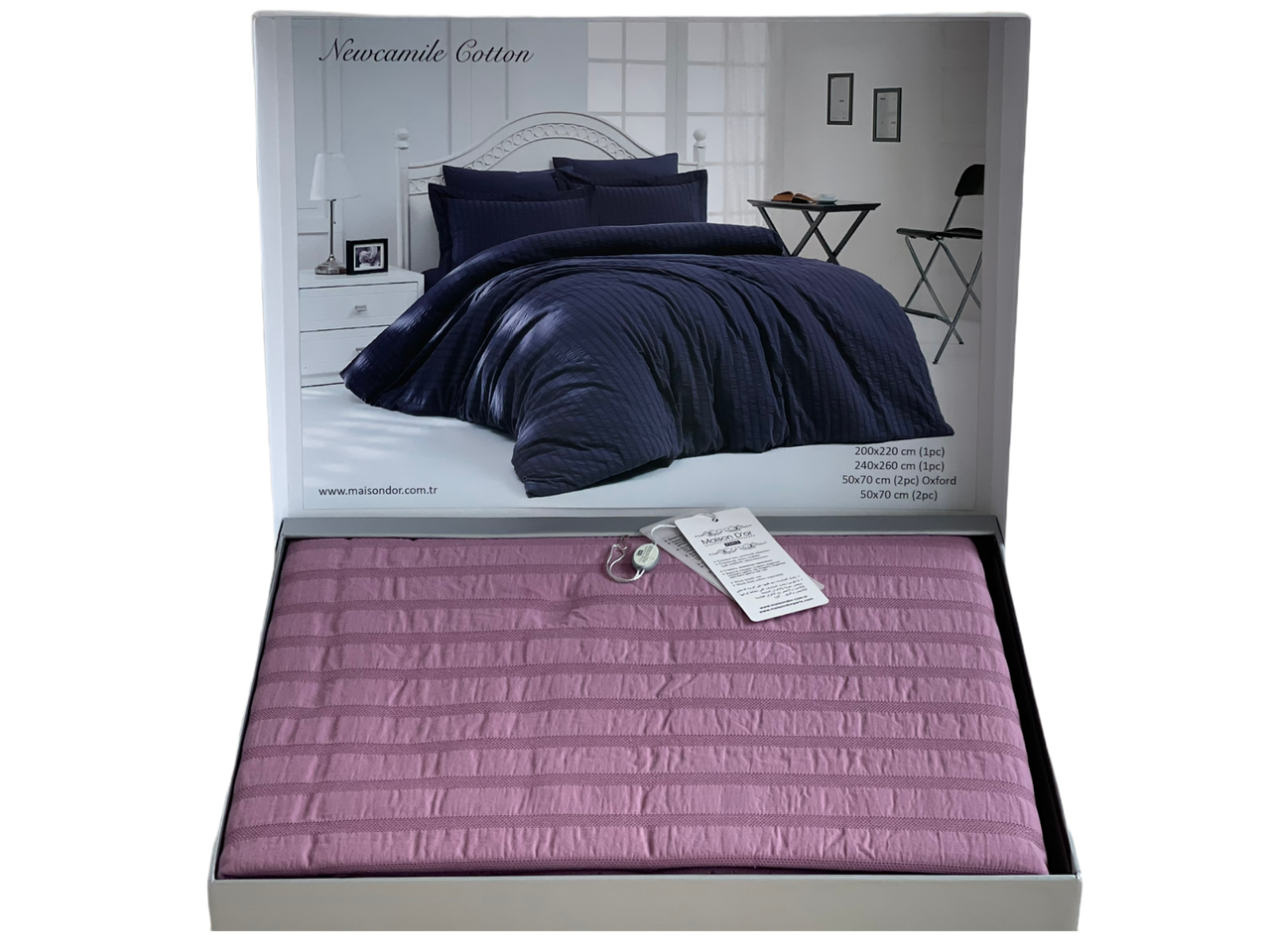 Постільна білизна Maison d'or New Camile Cotton Dark Lillac темно бузковий Сатин Люкс, фото 1