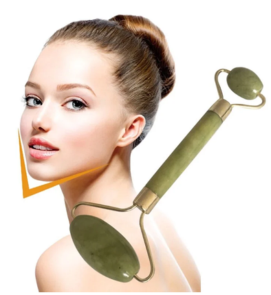 Роликовий Масажер Для Обличчя З Рожевого Кварцу Flbwles Conto Facial Roller, фото 1