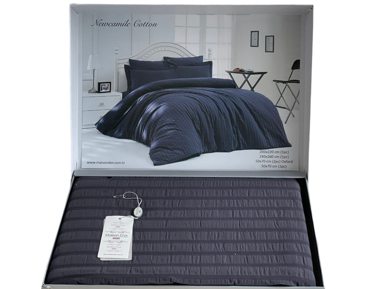 Постільна білизна Maison d'or New Camile Cotton Антрацит Сатин Люкс, фото 1