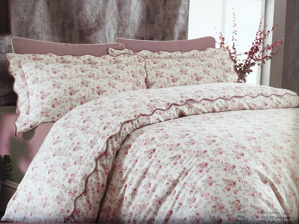 Постільна білизна Maison d'or Lady Roses Dark Burgundy Сатин Люкс