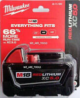 Акумуляторна батарея Milwaukee M18 5.0Ah REDLITHIUM™ 48-11-1850