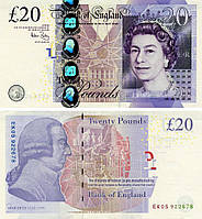 Великобритания Англия 20 фунтов 2006 UNC экономист Адам Смит (P392)