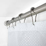 Тканинна штора для ванної кімнати GRAIN з металевими кільцями. Розмір 180*180, фото 2