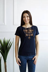 Сучасна Жіноча футболка з вишитими узорами