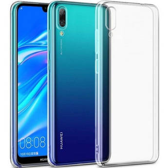 Прозорий ультратонкий силіконовий чохол для Huawei Y7 2019 (без вирізу під сканер відбитка пальця)