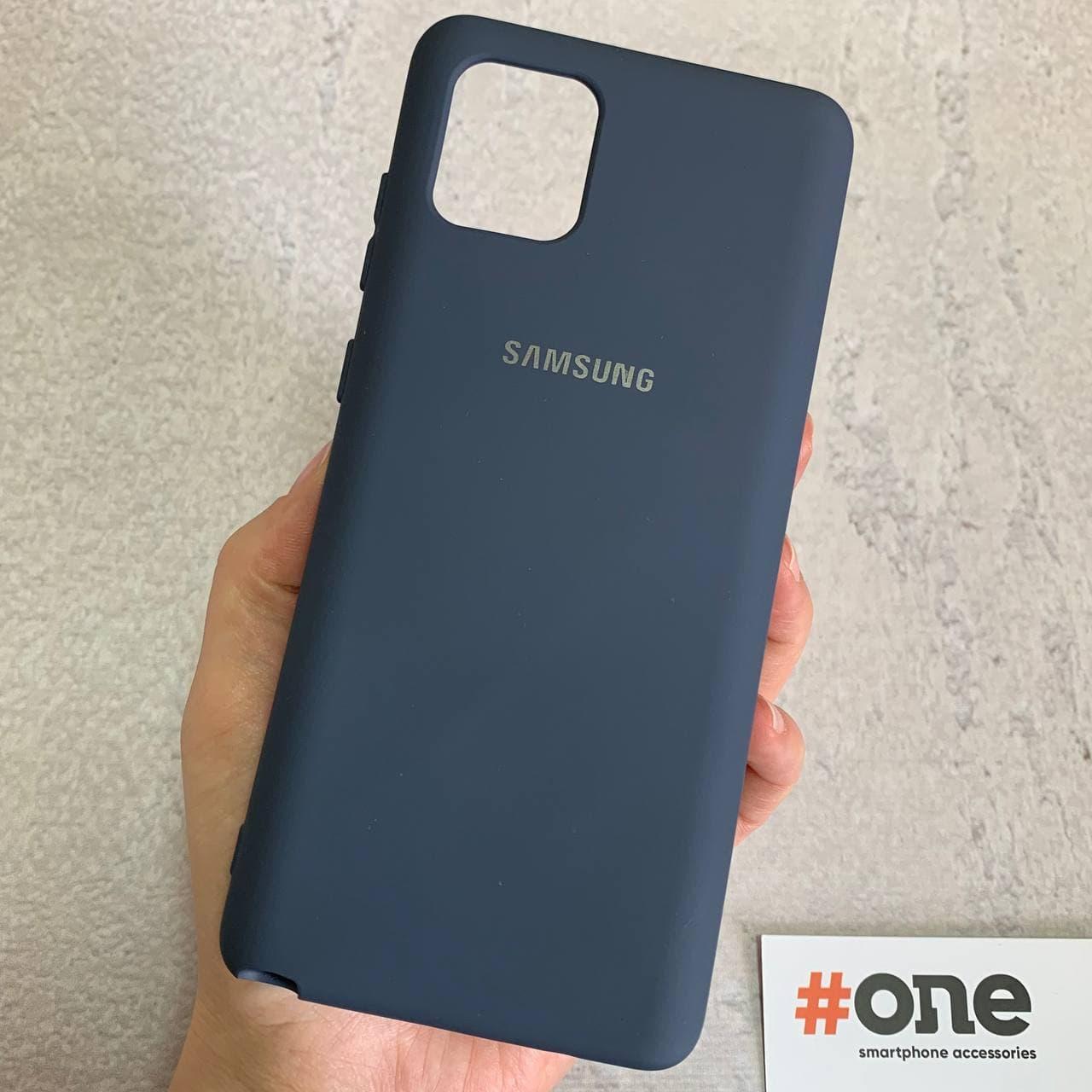 Чохол для Samsung Note 10 Lite з мікрофіброю оксамитовий накладка чохол на самсунг нот 10 лайт синій CFA