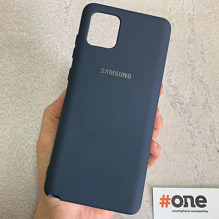 Чохол для Samsung Note 10 Lite з мікрофіброю оксамитовий накладка чохол на самсунг нот 10 лайт синій CFA, фото 1