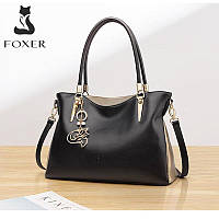 Жіноча сумка FOXER з волової шкіри, брендовий велика сумка на плече, модні великі тоуты через плече для