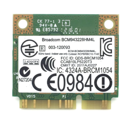 Wi-fi адаптер для ноутбука 300 Мбіт/с BCM943228HMB Dual Band 2.4 Ghz 5Ghz, фото 1