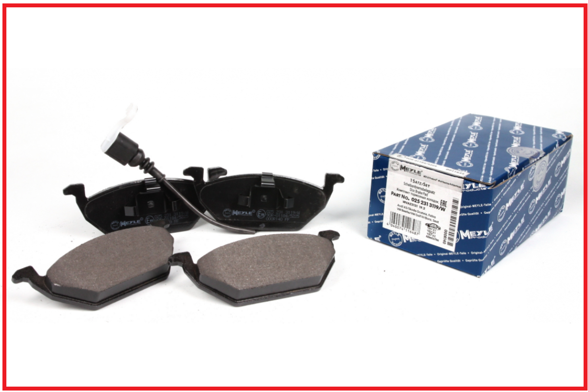 Гальмівні Колодки на Кадді 03 - передні (з датчиком) диск 280мм Фольксваген VW Caddy MEYLE Німеччина, фото 1