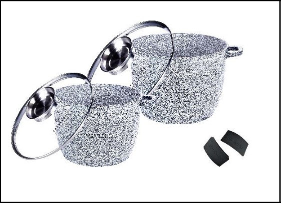 Набір глибоких казанів Edenberg EB-8045 2 шт ( 6.2 л + 10.0 л ), фото 1