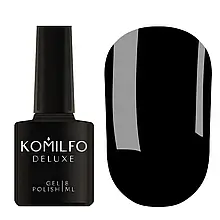 Гель-лак Komilfo Deluxe Series NoD001 (чорний, емаль), 8 мл