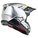 Шлем alpinestars silver / black supertech m8, фото 4