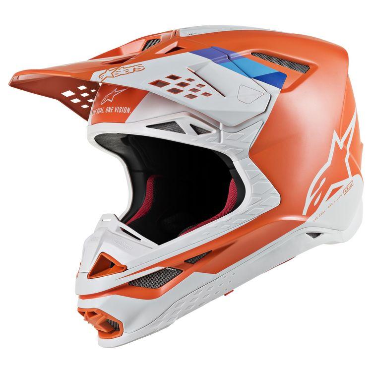 Шлем alpinestars orange/gray supertech m8