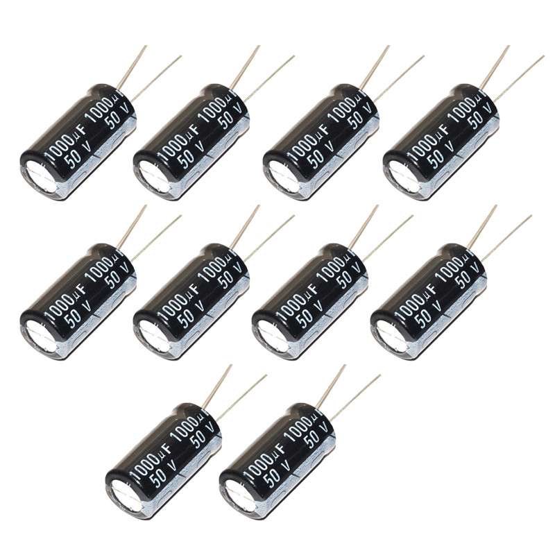 Конденсатор 1000мкФ 50В, 10шт, 105С електролітичний алюмінієвий, фото 1