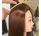 Болванка для зачісок і фарбування волосся 100% Human Hair, фото 7