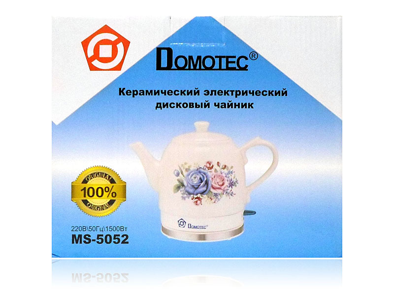 Чайник електричний керамічний 1,5л 1500Вт Domotec MS-5052 8шт 7068