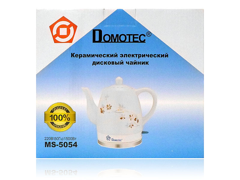 Чайник електричний керамічний 1,5л 1500Вт Domotec MS-5054 8шт 7067