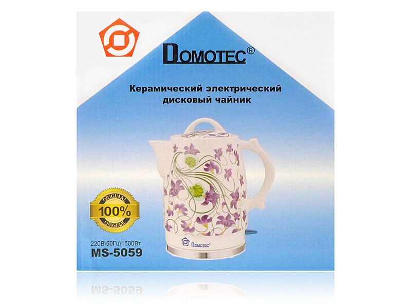 Чайник електричний керамічний 2,0л 1500Вт Domotec MS-5059 6шт 9348