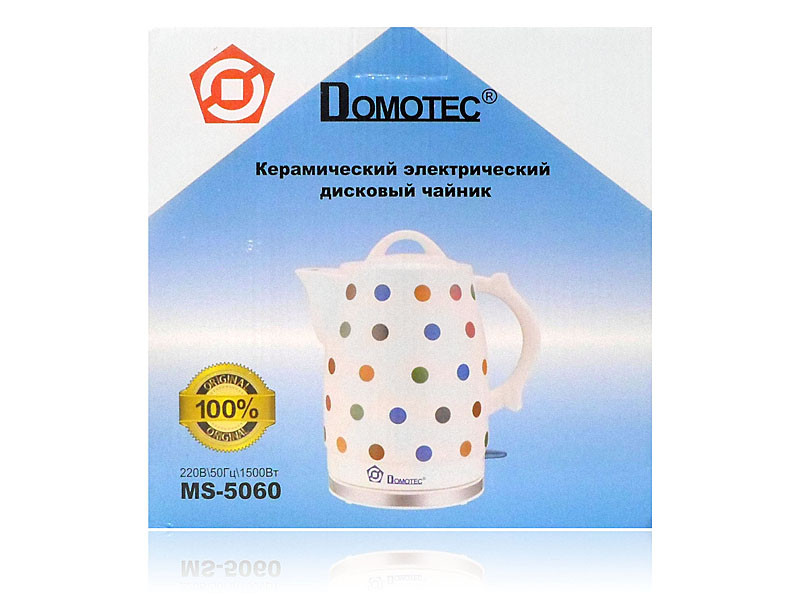 Чайник електричний керамічний 2,0л 1500Вт Domotec MS-5060 6шт 7064