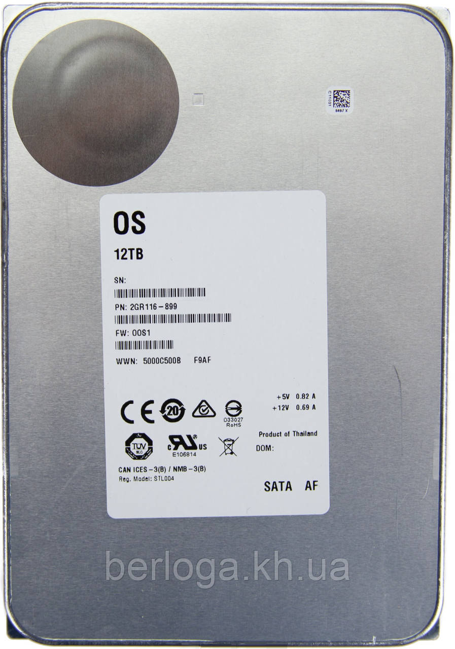 Жорсткий диск Seagate Barracuda Pro 12 TB (ST12000DM0007) White Label