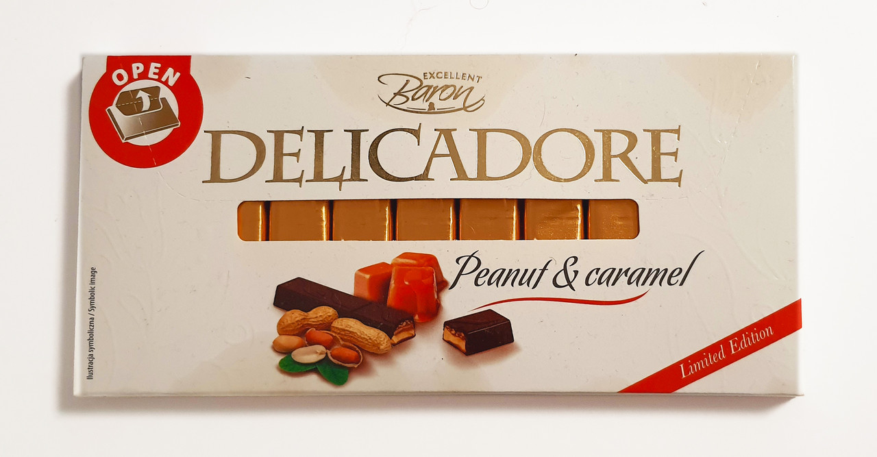 Шоколад Baron "Delicadore" з горіхом і карамеллю Польща 200 грамів