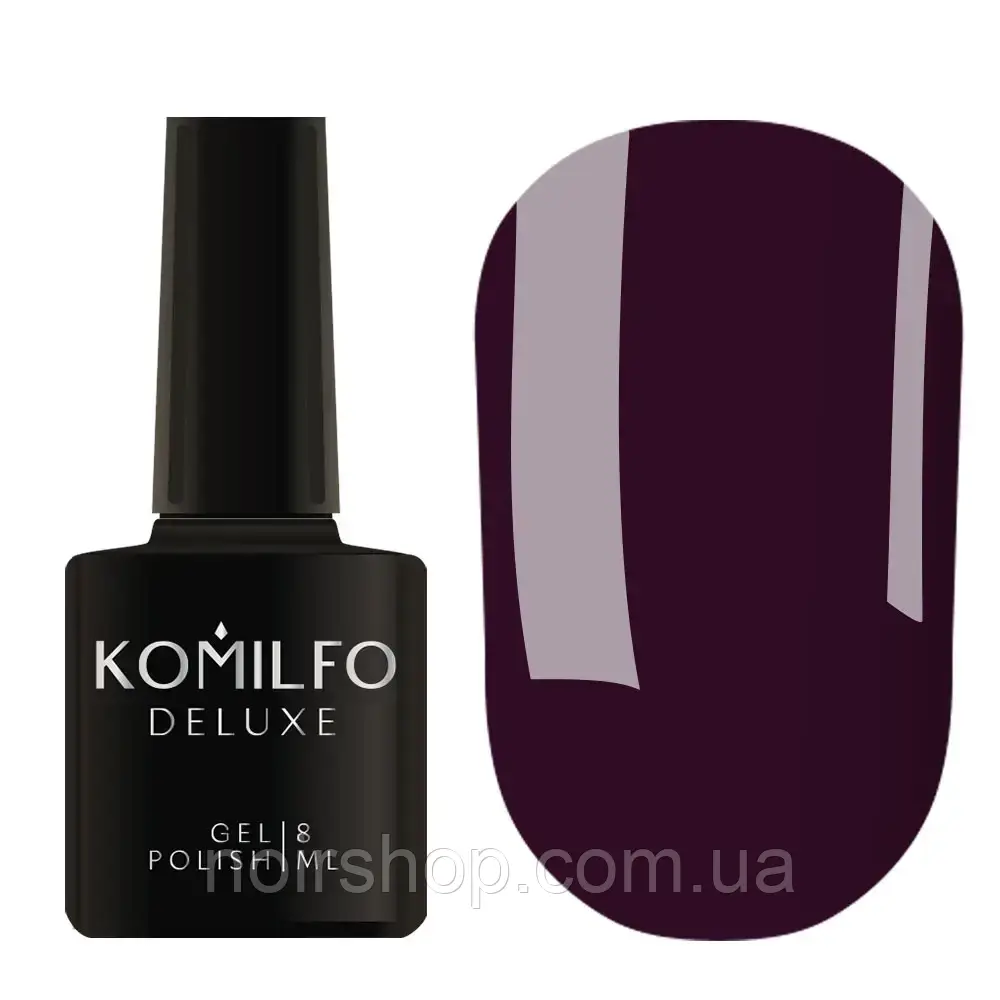 Гель-лак Komilfo Deluxe Series NoD101 (темно-фіолетовий, емаль), 8 мл