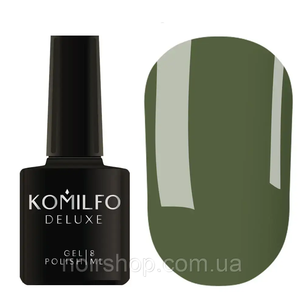 Гель-лак Komilfo Deluxe Series NoD158 (хакі, емаль), 8 мл