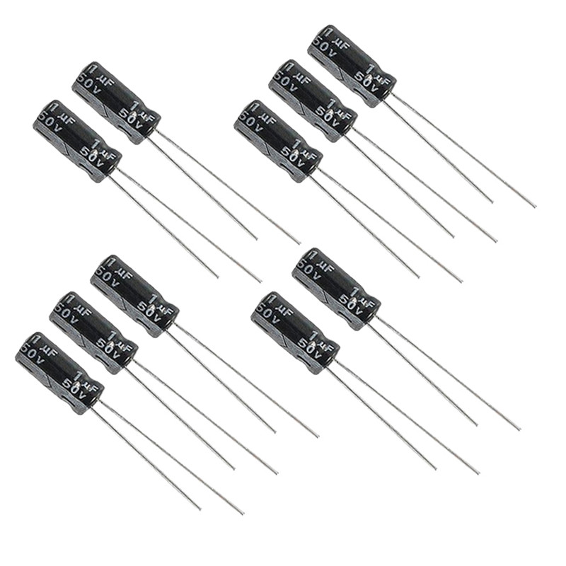Конденсатор 1мкФ 50В 10шт, електролітичний алюмінієвий 105С, фото 1