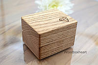 Деревянная коробочка для сережек, украшений