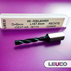 8x57,5x30x10 Глухе свердло Leuco з напрямною канавкою (праве)