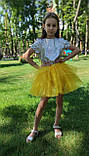 Пишна спідниця для дітей із фатину в 6 шарів жовтого кольору для дівчаток р.86-146, фото 4