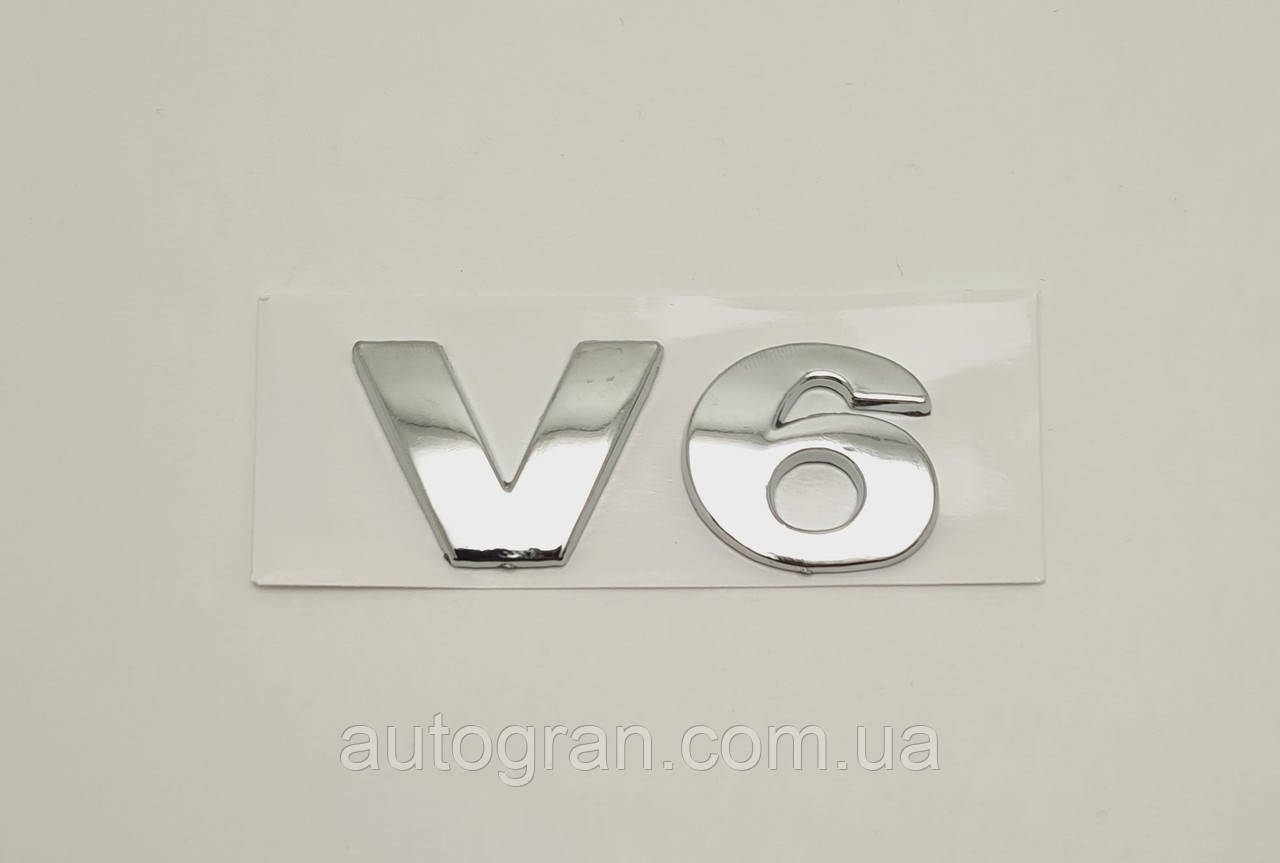 Емблема напис багажника V6 для Volkswagen до 2009г