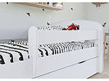 Дитяче ліжко односпальне 160 х 80 Kocot Kids Baby Dreams Формула біла з ящиком Польща, фото 4