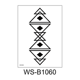 Флеш Тату. 21*10 См, Перевідна. Тимчасова. Геометрія, Wsb-1060 (S), Ч/Б