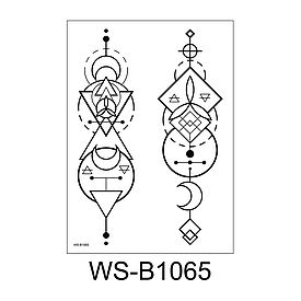 Флеш Тату. 21*10 См, Перевідна. Тимчасова. Геометрія, Wsb-1065 (S), Ч/Б