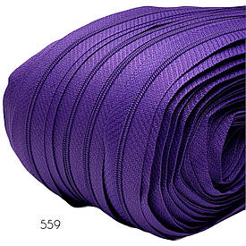 Спіральна блискавка Тип3 Фіолетова рулонна 200м