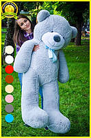 Плюшевий ведмедик М'яка іграшка Рафаель 160 см Сірий, фото 5