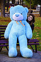 Плюшевий ведмедик М'яка іграшка Рафаель 180 см Блакитний, фото 5