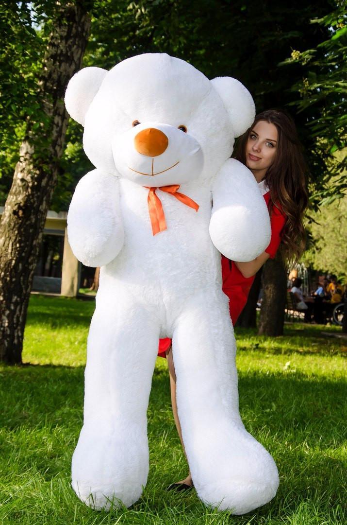 М'яка  іграшка подарунок на 8 березня плюшевий ведмедик,  плюшевий ведмедик Рафаель 180 см Білий